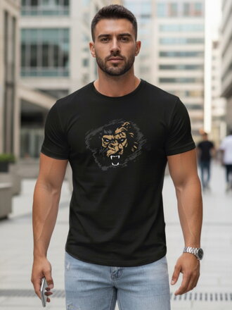 Bedrucktes Herren-T-Shirt schwarz Dstreet NX5085R