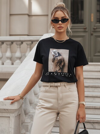 T-shirt damski CARSTI czarny Dstreet RY2403