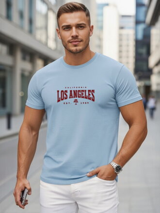 Pánske svetlomodré tričko Los Angeles NX5136R – Dstreet