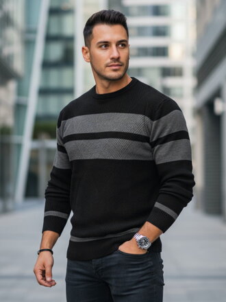 Pánsky čierny sveter Dstreet WX2329