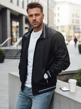 Pánska čierna bunda Dstreet TX4675