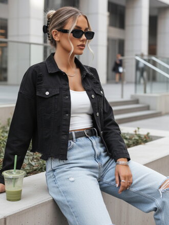 Dámska rifľová bunda MOLI Farba čierna DSTREET TY4132