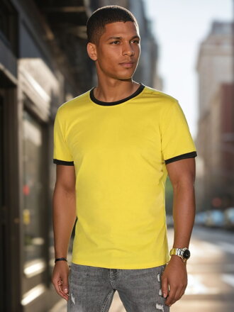 T-shirt męski basic żółty Dstreet RX5660