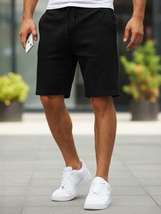 Čierne teplákové kraťasy (sx0824)