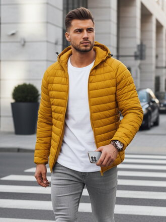 Žltá prešívaná pánska bunda