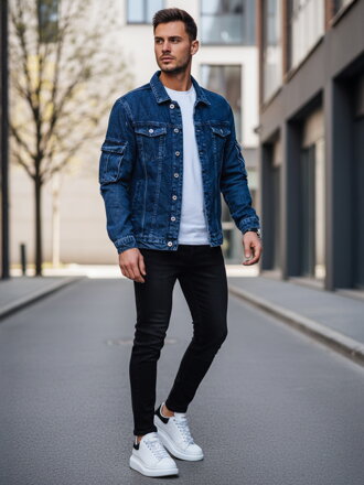 Modrá džínsová bunda