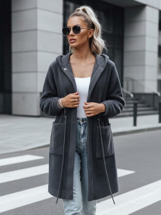 Štýlový svetlo-sivý dámsky kabát MELBY.