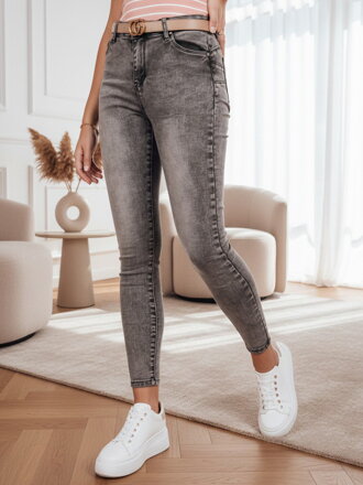 Dámske nohavice JORNIX rifľové skinny tmavosivé UY2192