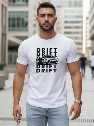 Herren T-Shirt mit Totenkopf und Blumendruck NX079R