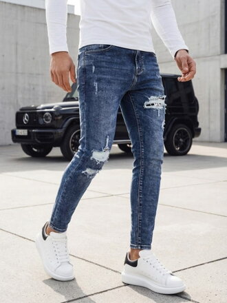 Pánske modré džínsové nohavice Dstreet UX4235