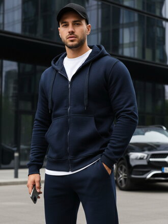 Pánska mikina v granátovej farbe (bx2195)