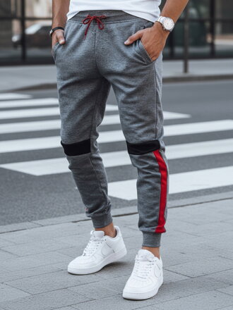 Pánske tepláky so šnúrkou na stiahnutie, antracit UX4449