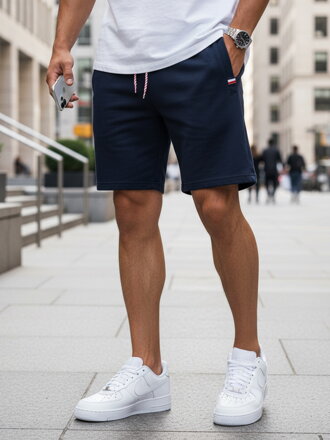 Pánske tmavomodré tepláky Dstreet SX2483