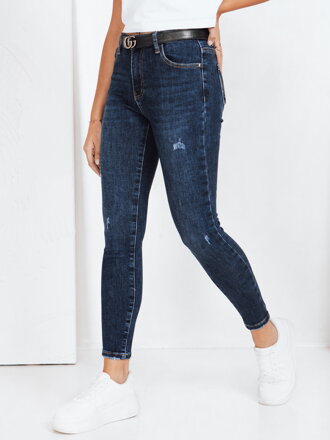 Dámske rifle skinny tmavomodré UY2813