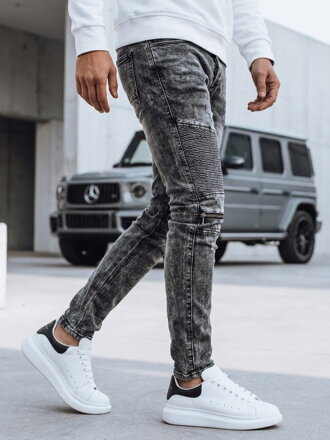 Pánske čierne džínsové nohavice Dstreet UX4246