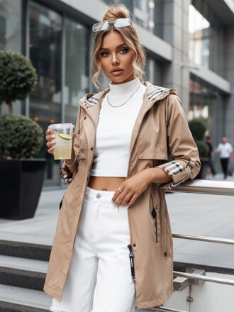 VERDU dámska bunda parka béžová Dstreet TY4224