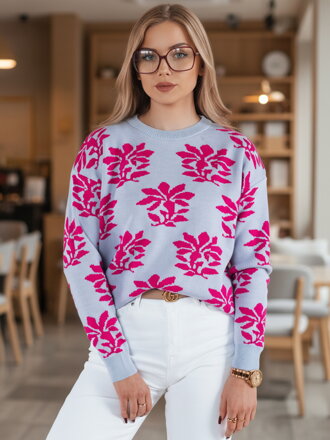 Dámsky oversize sveter Dstreet Sweet Bunny – modrý MY2282