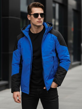 Herren Winterjacke mit Kapuze blau Dstreet TX5122