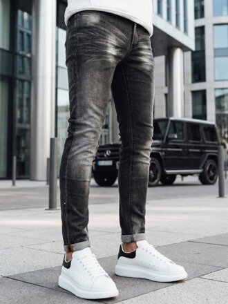 Pánske čierne džínsové nohavice Dstreet UX4236