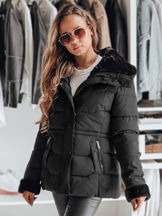 Čierna prešívaná dámska bunda WINTERGIRL TY4933