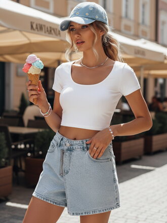 Dámske sukňové šortky GOOD VIBE modré SY0464