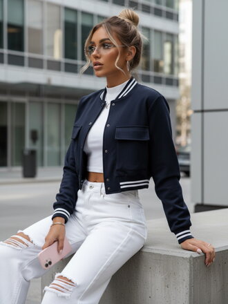 CHOMP dámska bomber bunda, tmavomodrá Dstreet TY4296