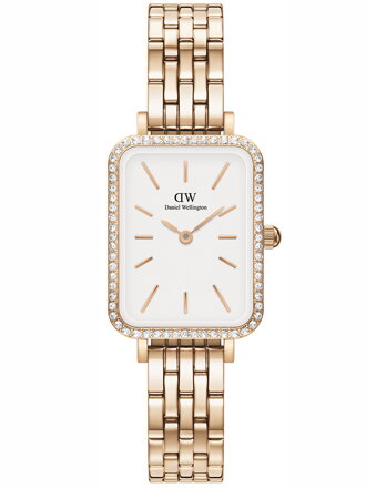 DÁMSKE HODINKY DANIEL WELLINGTON Quadro Rose Gold DW00100672 + BOX (zw519h)