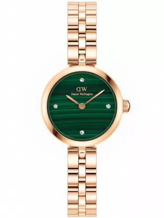 DANIEL WELLINGTON DÁMSKE HODINKY Elan Lumine Malachit Rose Gold 22mm DW00100721 ​​​​​​​​+ KRABIČKA (zw522c)