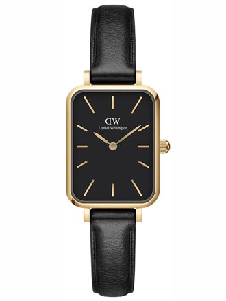 DANIEL WELLINGTON DÁMSKE HODINKY Quadro lisované Sheffield Gold 20mm DW00100560 + KRABIČKA