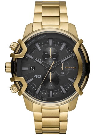 Pánske hodinky Diesel Griffed DZ4522 – zlatý chronograf s čiernym ciferníkom