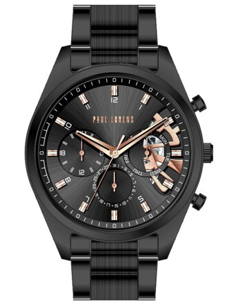 Pánske hodinky Paul Lorens PL20003B-1C1 čierne strieborné + darčekový box