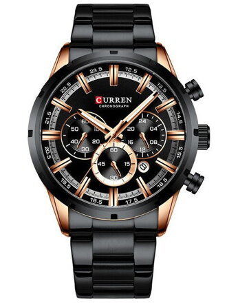 PÁNSKE HODINKY CURREN 8355 S CHRONOGRAFOM (zc028d) + KRABIČKA