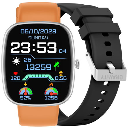 INTELIGENTNÉ HODINKY UNISEX GRAVITY GT18-4 - BLUETOOTH KONVERZÁCIE, ĎALŠÍ REMIENOK (sg036d)