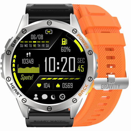 PÁNSKE INTELIGENTNÉ HODINKY GRAVITY GT24-4 - BASILKO, PRÍDAVNÝ REMIENOK (sg033d)