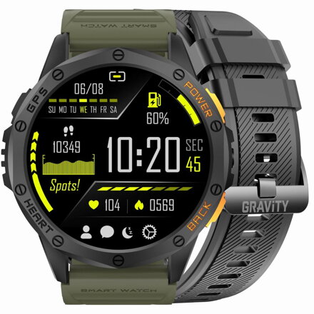 PÁNSKE INTELIGENTNÉ HODINKY GRAVITY GT24-5 - BASILKO, PRÍDAVNÝ REMIENOK (sg033e)