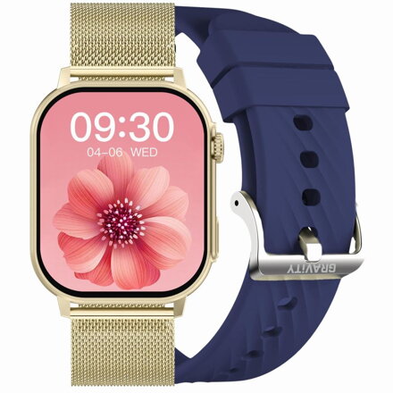 INTELIGENTNÉ HODINKY UNISEX GRAVITY GT15-11 - BLUETOOTH KONVERZÁCIE, PRÍDAVNÝ REMIENOK (sg029k)