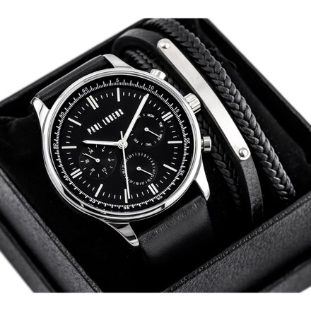 Elegantný pánsky darčekový set Paul Lorens – hodinky a topánky (zg362e)