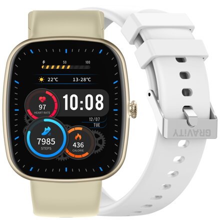 INTELIGENTNÉ HODINKY UNISEX GRAVITY GT18-8 - BLUETOOTH KONVERZÁCIE, PRÍDAVNÝ PÁSIK (sg036h)