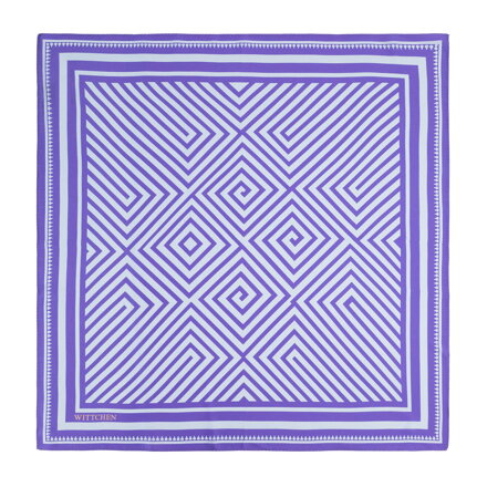 Dámska hodvábna šatka s geometrickým vzorom Wittchen – modrá