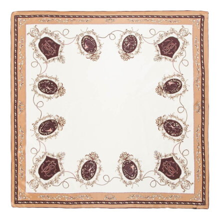 Dámska hodvábna šatka 86-7D-S31-X04 veľká vzorovaná