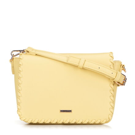 Dámska crossbody s olemovanou klopou žltá 100-4Y-235-Y