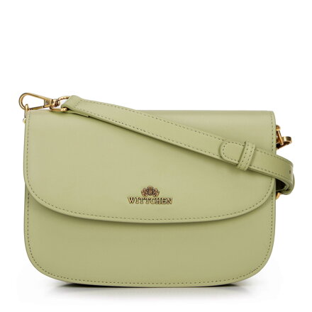 Dámska crossbody z prírodnej kože zelená 100-4E-214-Z
