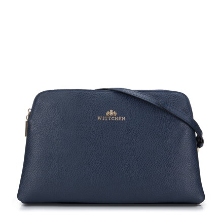 Dámska klasická dvojkomorová kožená crossbody kabelka Wittchen 29-4E-010-N