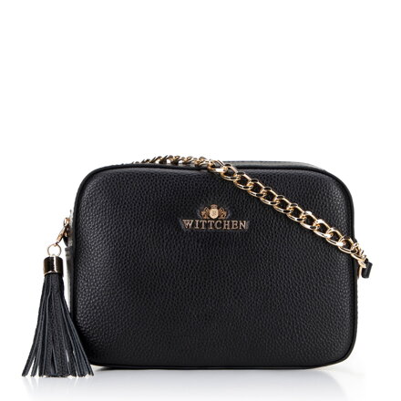 Dámska kožená taška typu crossbody s retiazkou 29-4E-015-1G