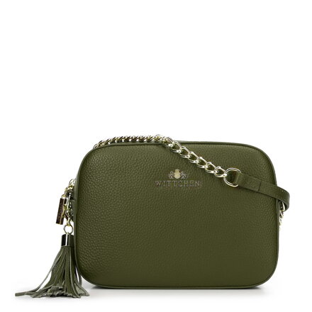 Dámska kožená crossbody kabelka Wittchen s retiazkou 29-4E-015-Z