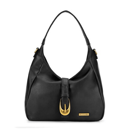 Čierna crossbody kabelka z imitácie kože 101-4Y-423-1