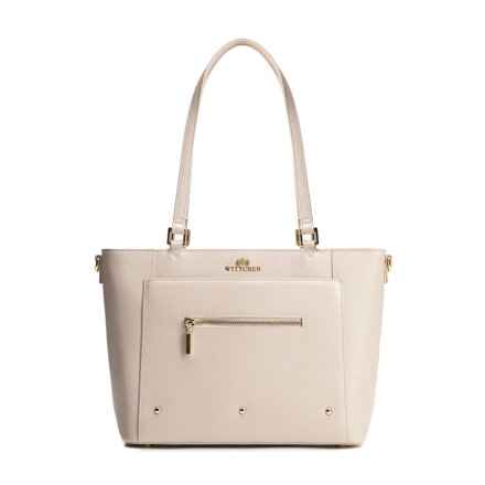 Krémovo-zlatá dámska kabelka Wittchen 100-4E-607-9G