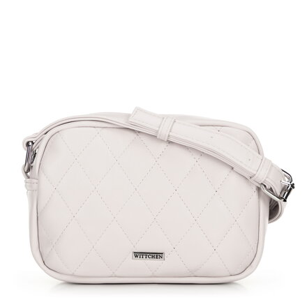 Dámska crossbody z imitácie kože zlomená biela 100-4Y-230-0