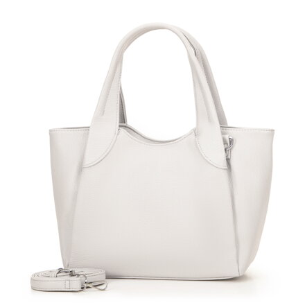 Dámsky malý kabelka z ekokože krémový 100-4Y-438-0