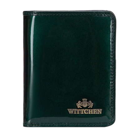 Vertikálna lakovaná dámska peňaženka zelená RFID 14-1L-120-00
